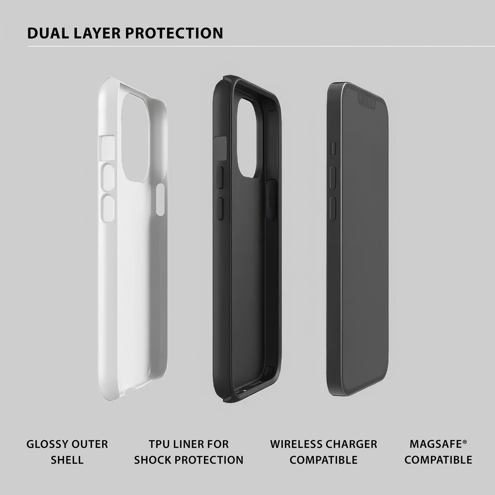 Protective iPhone MagSafe tough case product details - dual-layer protective phone case NZ Australia