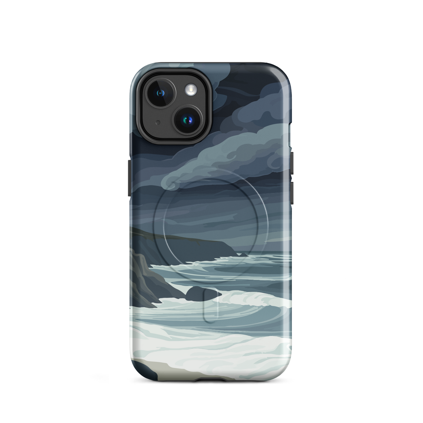 'Cape Kidnappers' iPhone 14 MagSafe tough phone case - protective glossy case NZ Australia