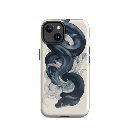 'Midnight Python' iPhone 14 MagSafe tough phone case - protective glossy case NZ Australia