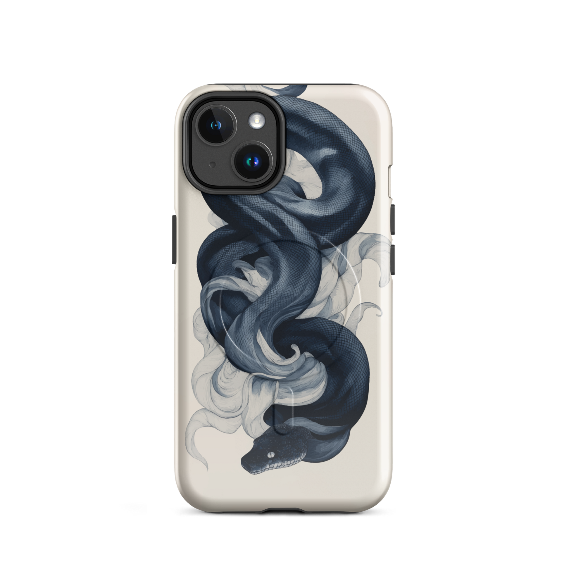 'Midnight Python' iPhone 14 MagSafe tough phone case - protective glossy case NZ Australia