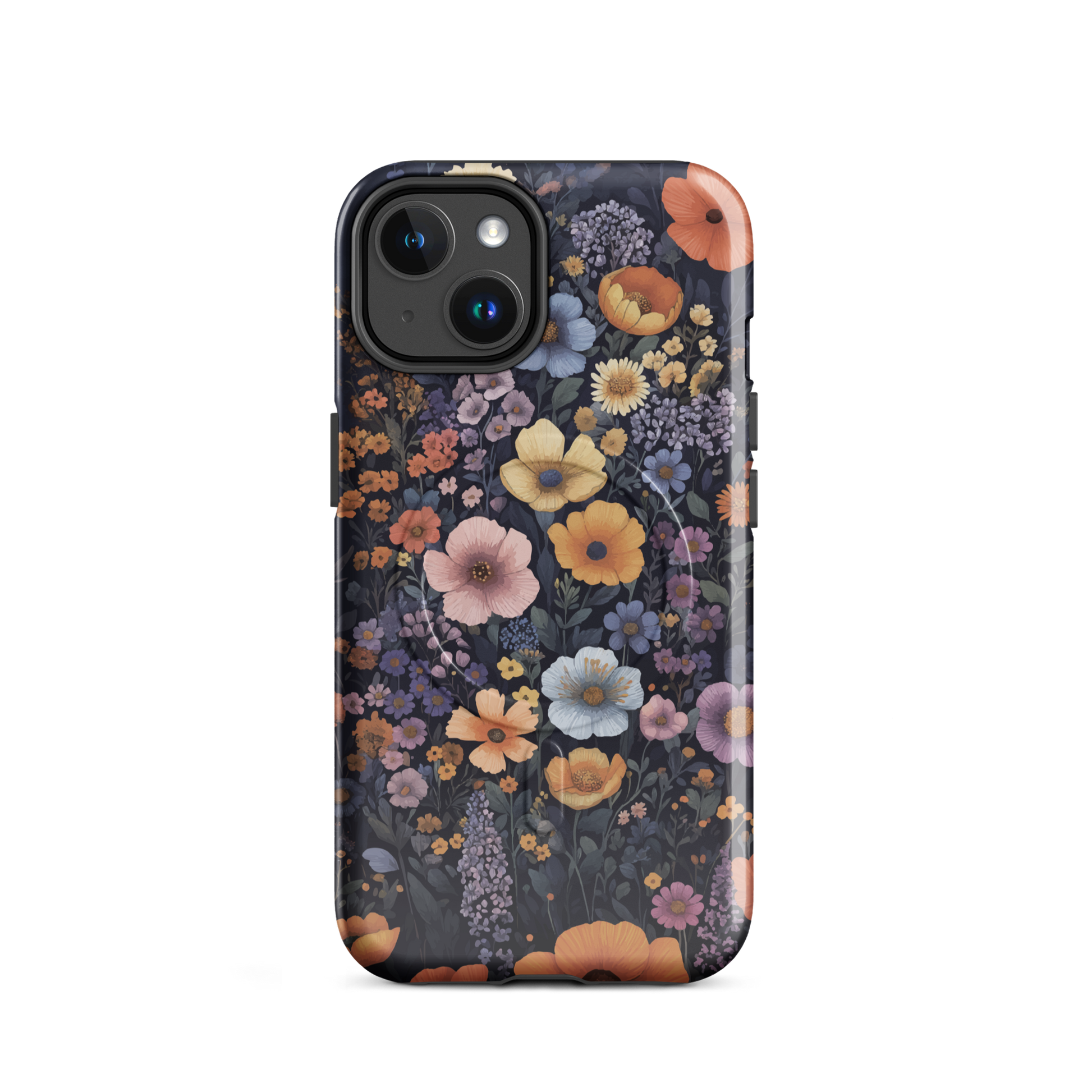 'Wildflowers' iPhone 14 MagSafe tough phone case - protective glossy case NZ Australia
