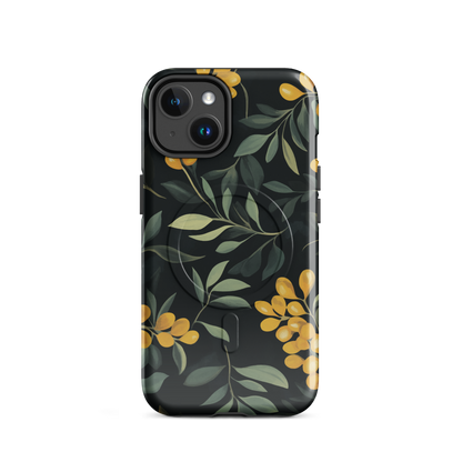 'NZ Kowhai' iPhone 14 MagSafe tough phone case - protective glossy case NZ Australia