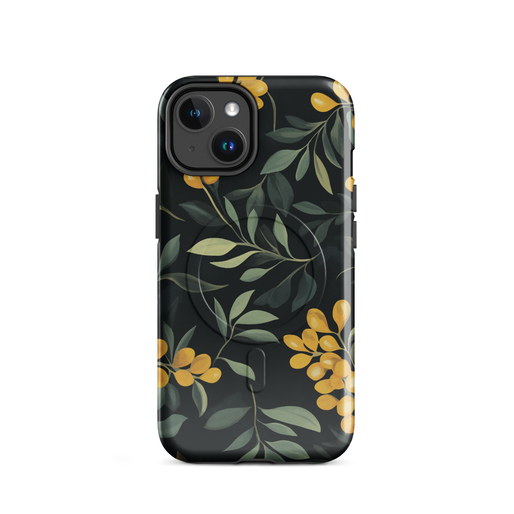 'NZ Kowhai' iPhone 14 MagSafe tough phone case - protective glossy case NZ Australia