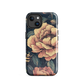 'Vintage Pink Roses' iPhone 14 MagSafe tough phone case - protective glossy case NZ Australia