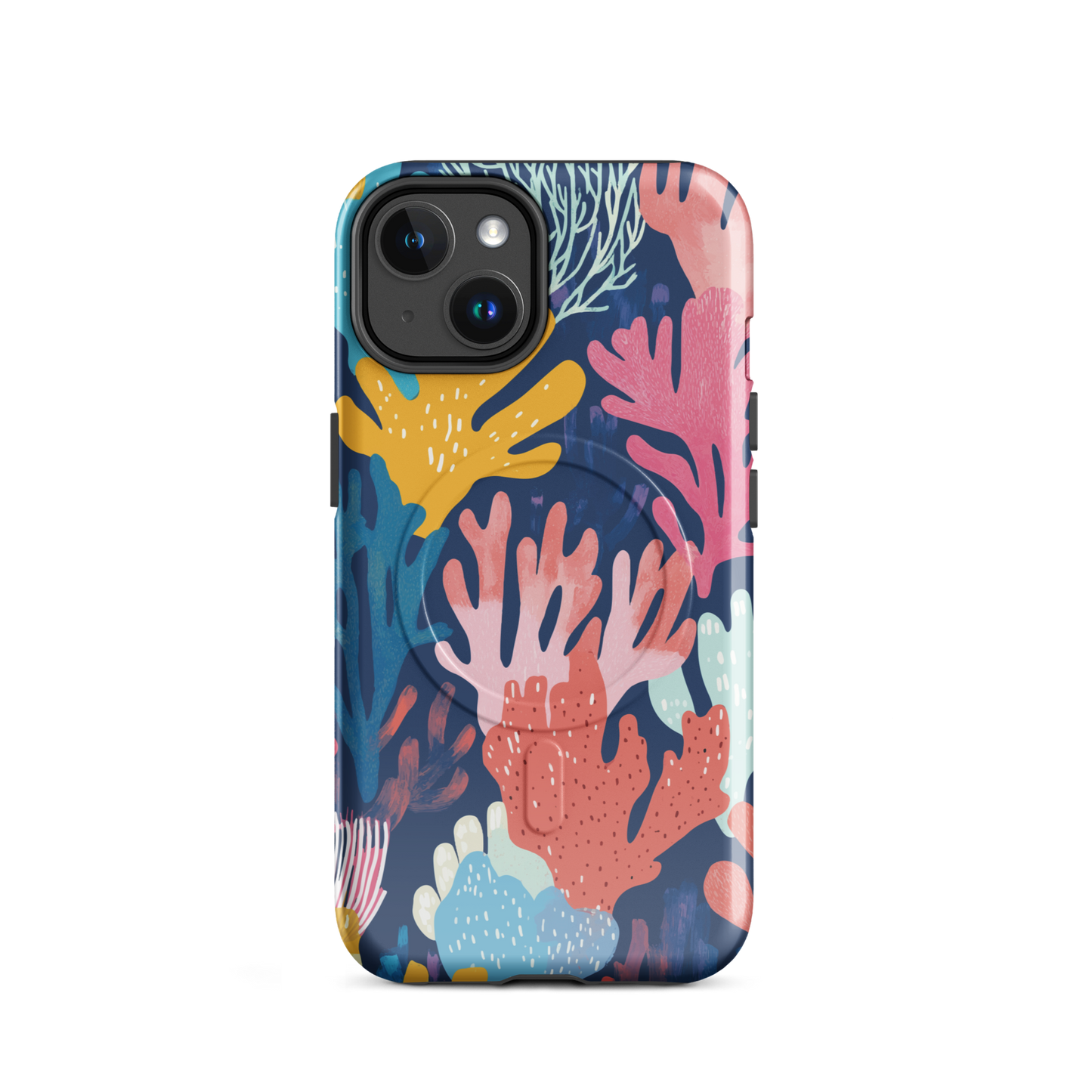 'Coral Reef' iPhone 14 MagSafe tough phone case - protective glossy case NZ Australia