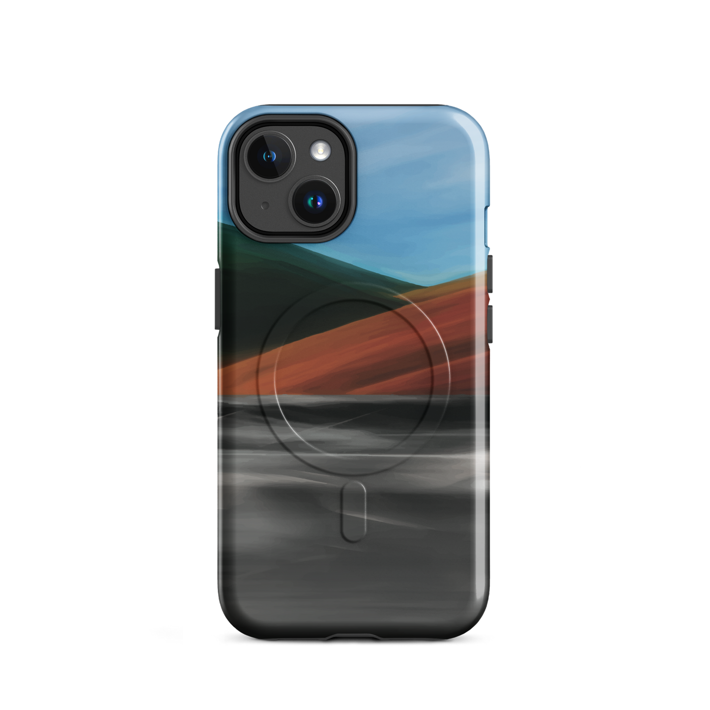 'Heat Wave' iPhone 14 MagSafe tough phone case - protective glossy case NZ Australia