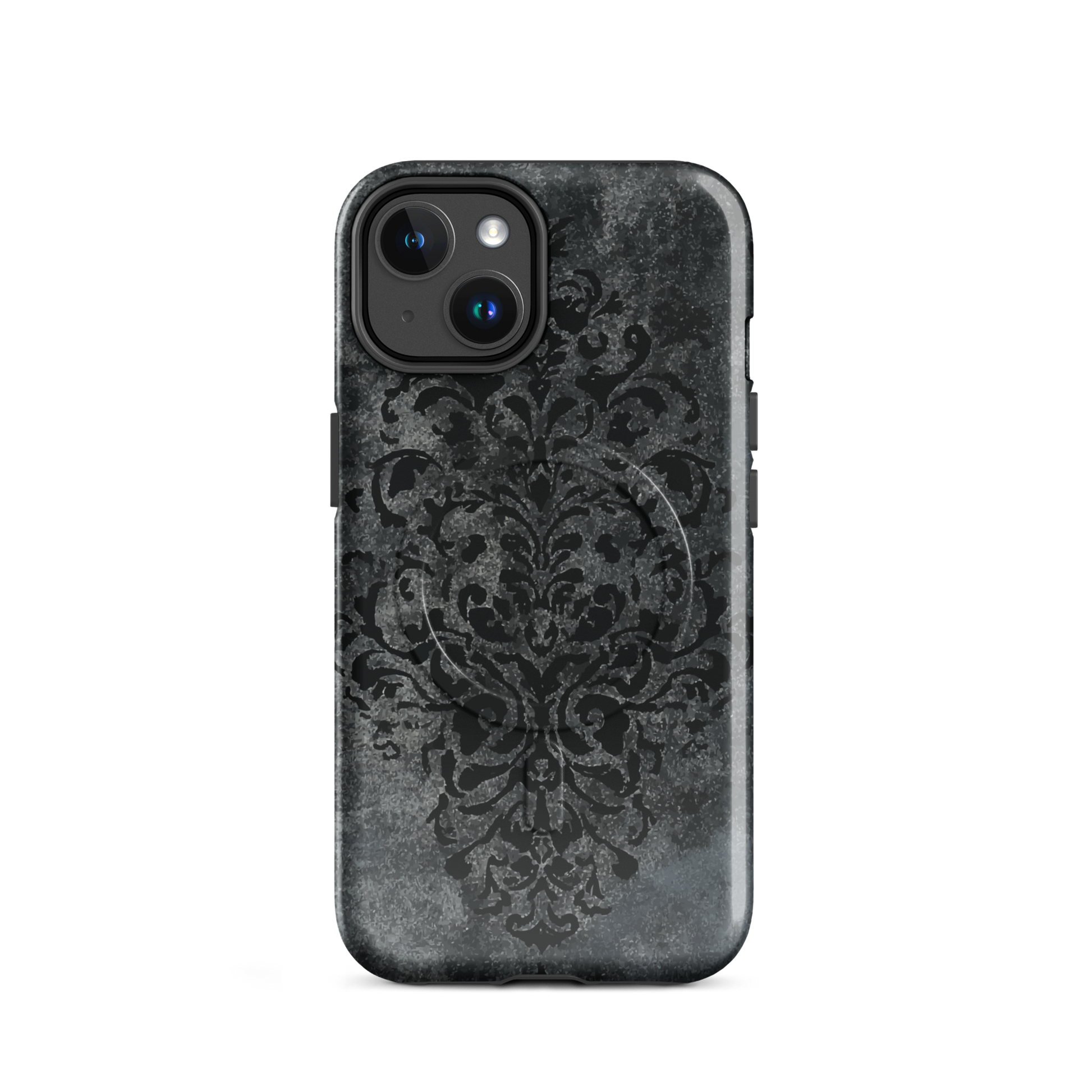 'Damask' iPhone 14 MagSafe tough phone case - protective glossy case NZ Australia