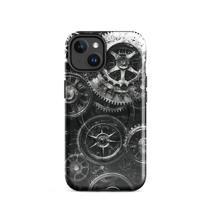 'Clockwork' iPhone 14 MagSafe tough phone case - protective glossy case NZ Australia