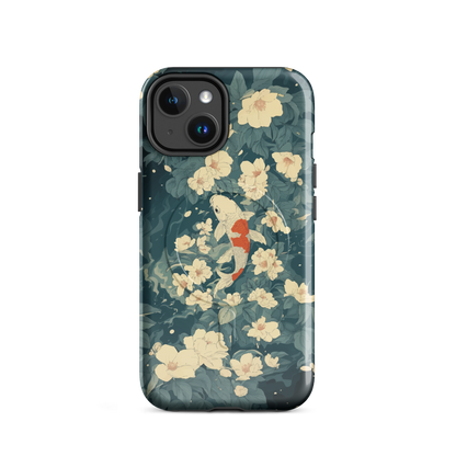 'Koi' iPhone 14 MagSafe tough phone case - protective glossy case NZ Australia