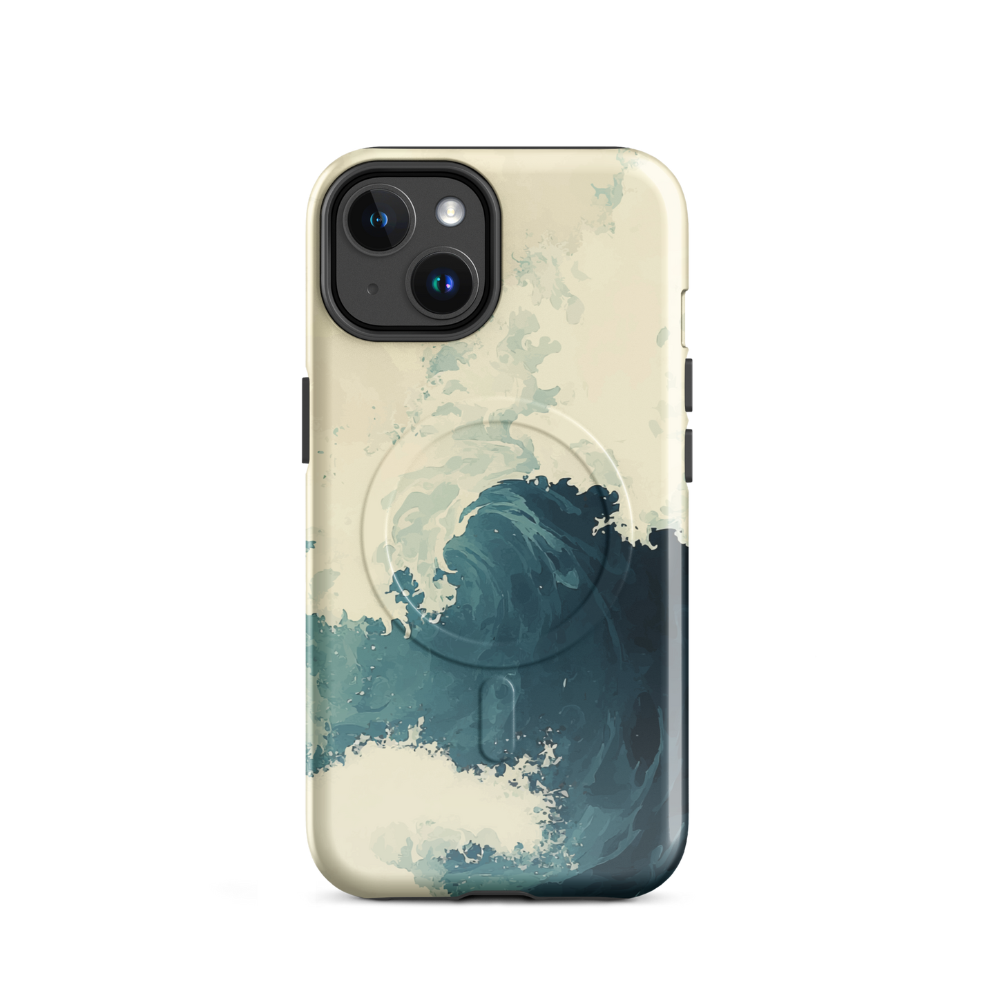 'Rising Swell' iPhone 14 MagSafe tough phone case - protective glossy case NZ Australia