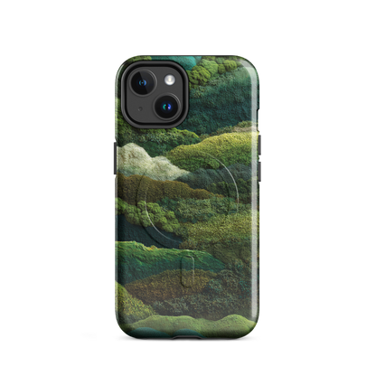 'Forest Layers' iPhone 14 MagSafe tough phone case - protective glossy case NZ Australia