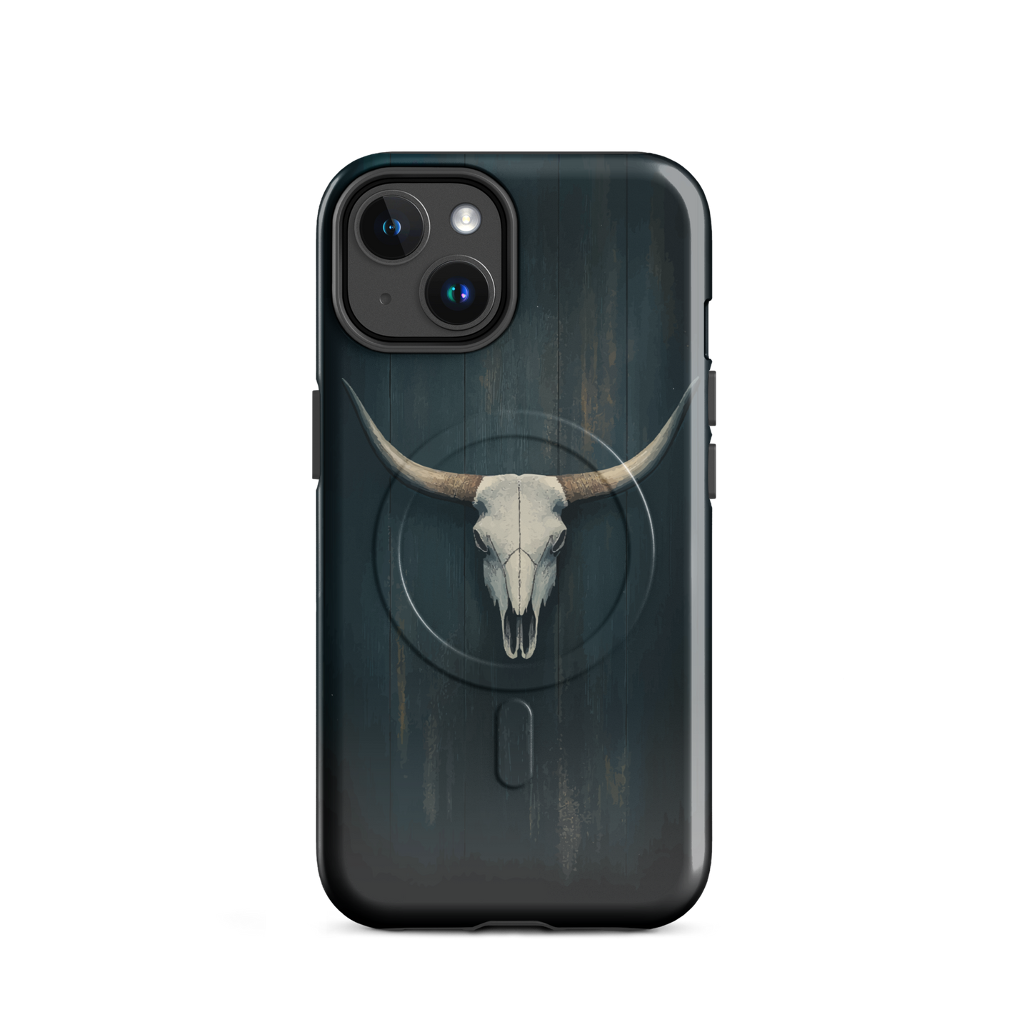 'Longhorn' iPhone 14 MagSafe tough phone case - protective glossy case NZ Australia