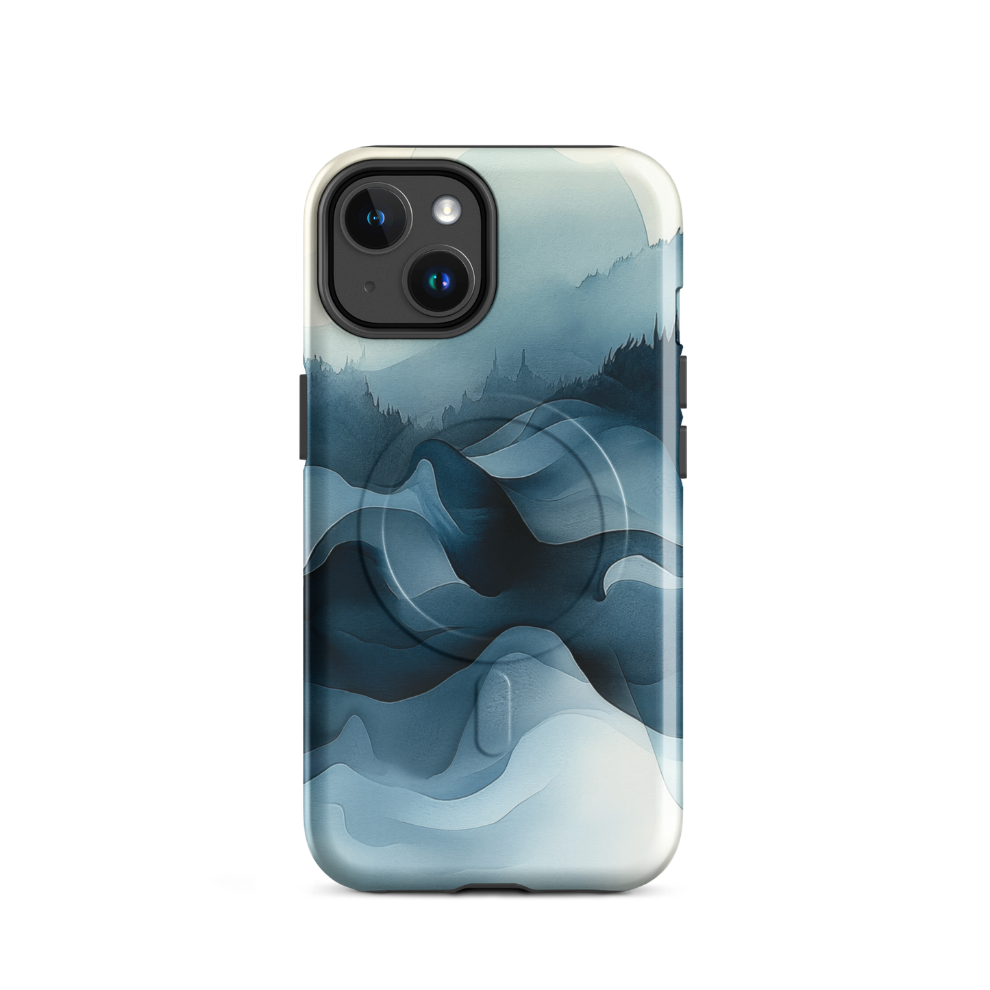 'Still Valleys' iPhone 14 MagSafe tough phone case - protective glossy case NZ Australia