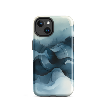 'Still Valleys' iPhone 14 MagSafe tough phone case - protective glossy case NZ Australia