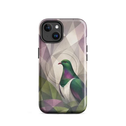 'Kereru' iPhone 14 MagSafe tough phone case - protective glossy case NZ Australia
