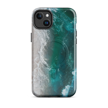 'Ocean View' iPhone 14 Plus MagSafe tough phone case - protective glossy case NZ Australia