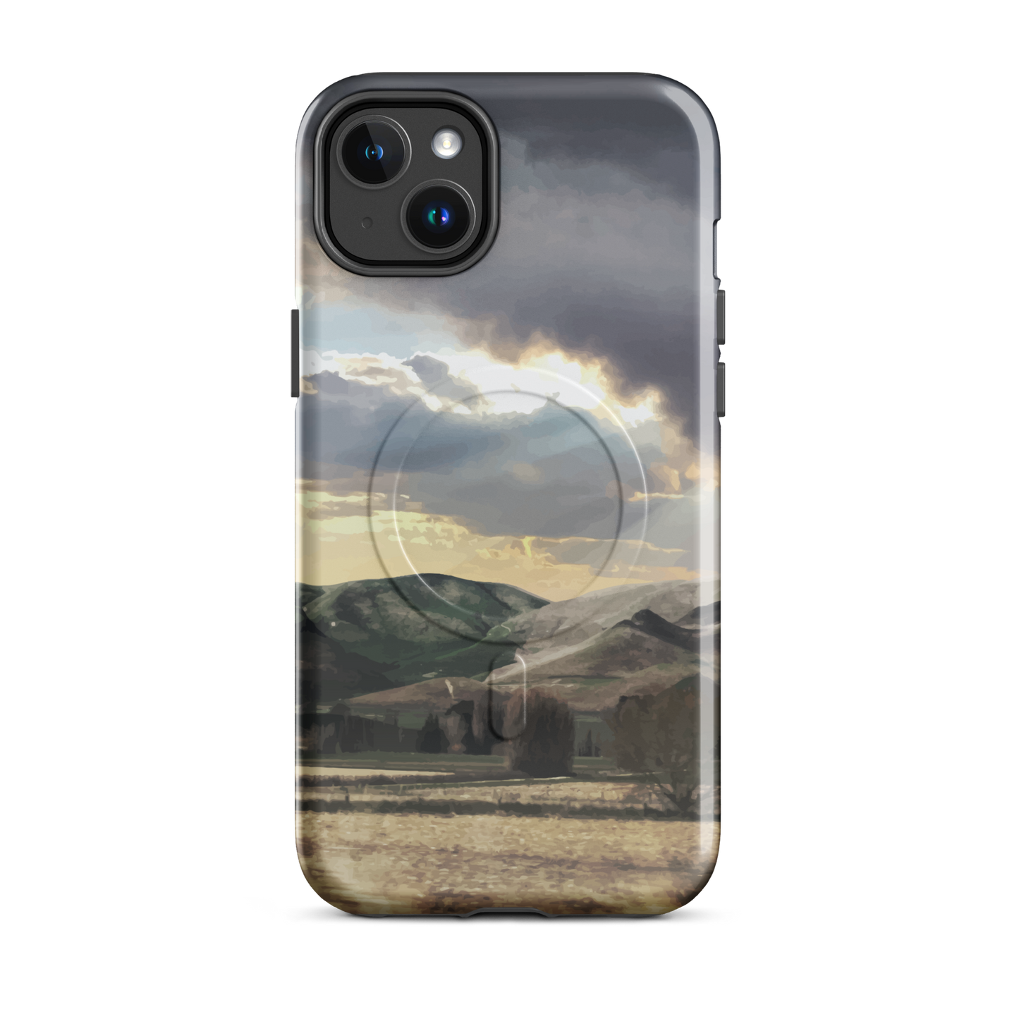 'Te Hauke' iPhone 14 Plus MagSafe tough phone case - protective glossy case NZ Australia