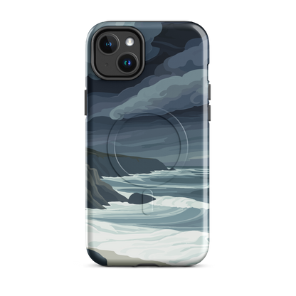 'Cape Kidnappers' iPhone 14 Plus MagSafe tough phone case - protective glossy case NZ Australia