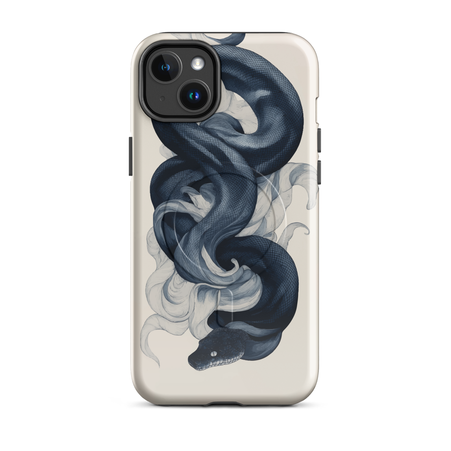 'Midnight Python' iPhone 14 Plus MagSafe tough phone case - protective glossy case NZ Australia