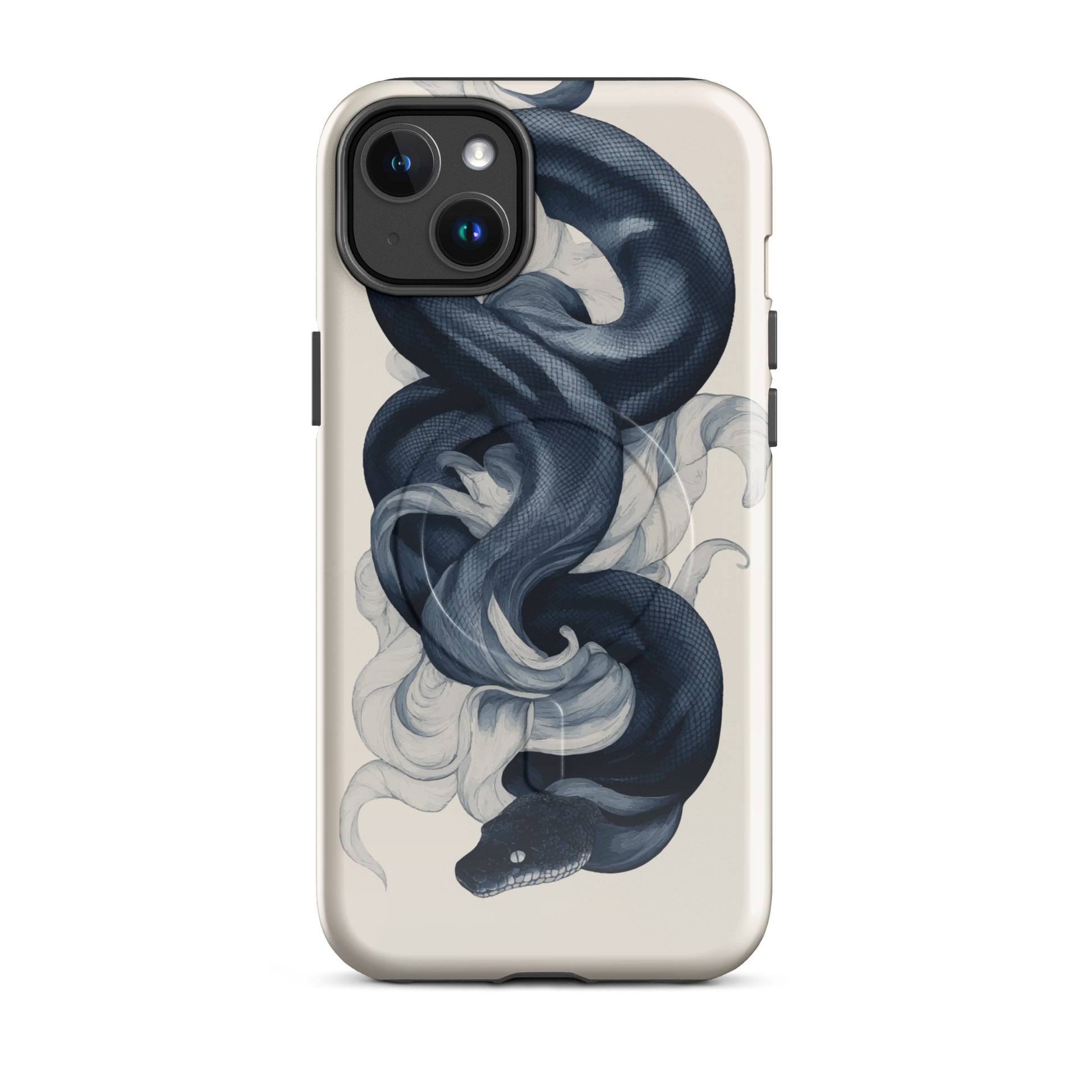 'Midnight Python' iPhone 14 Plus MagSafe tough phone case - protective glossy case NZ Australia