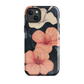 'Hibiscus Flower' iPhone 14 Plus MagSafe tough phone case - protective glossy case NZ Australia