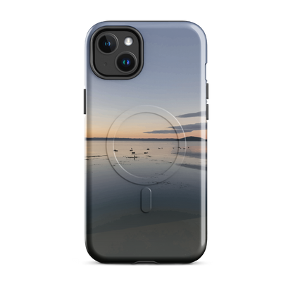 'Whispers on the Lake' iPhone 14 Plus MagSafe tough phone case - protective glossy case NZ Australia