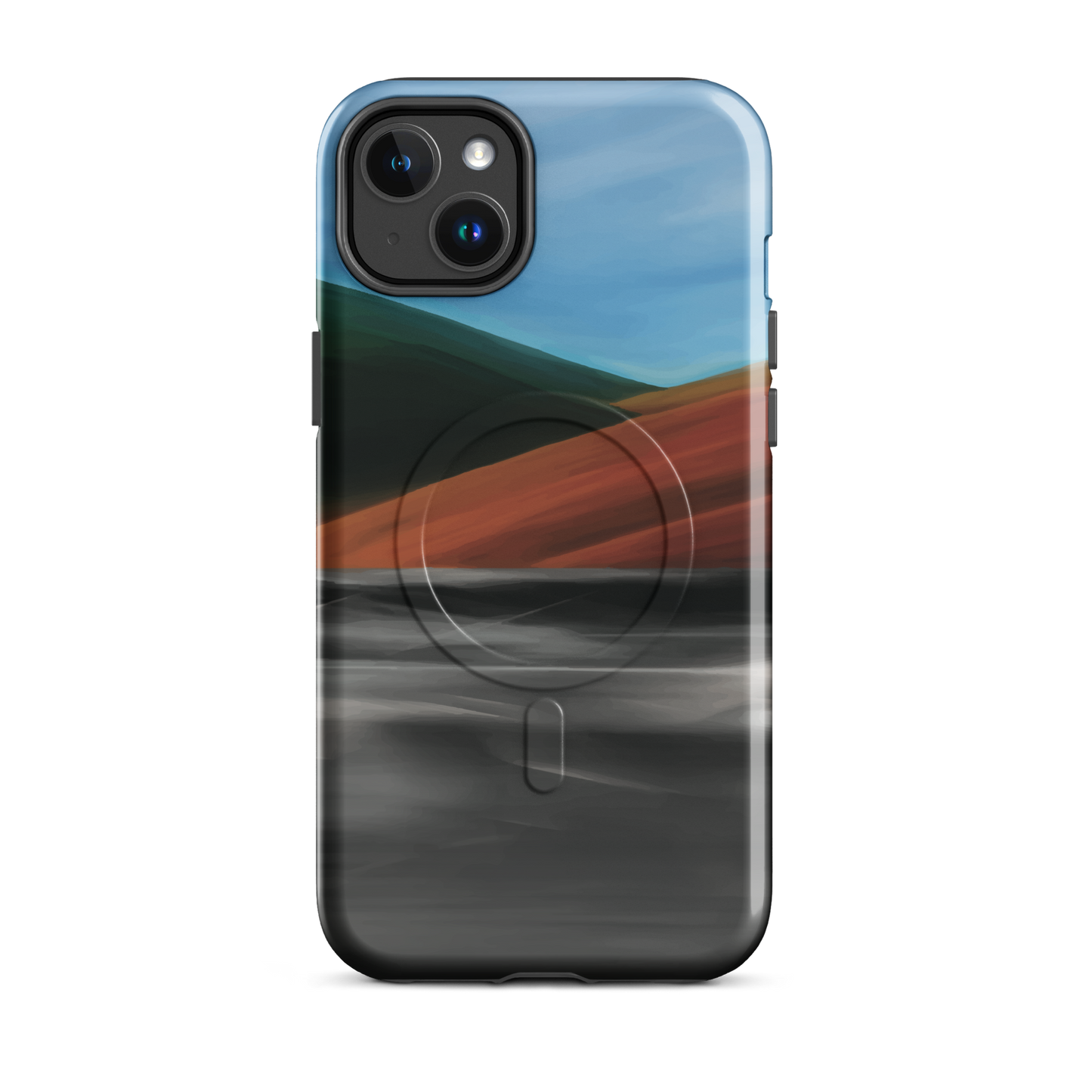 'Heat Wave' iPhone 14 Plus MagSafe tough phone case - protective glossy case NZ Australia