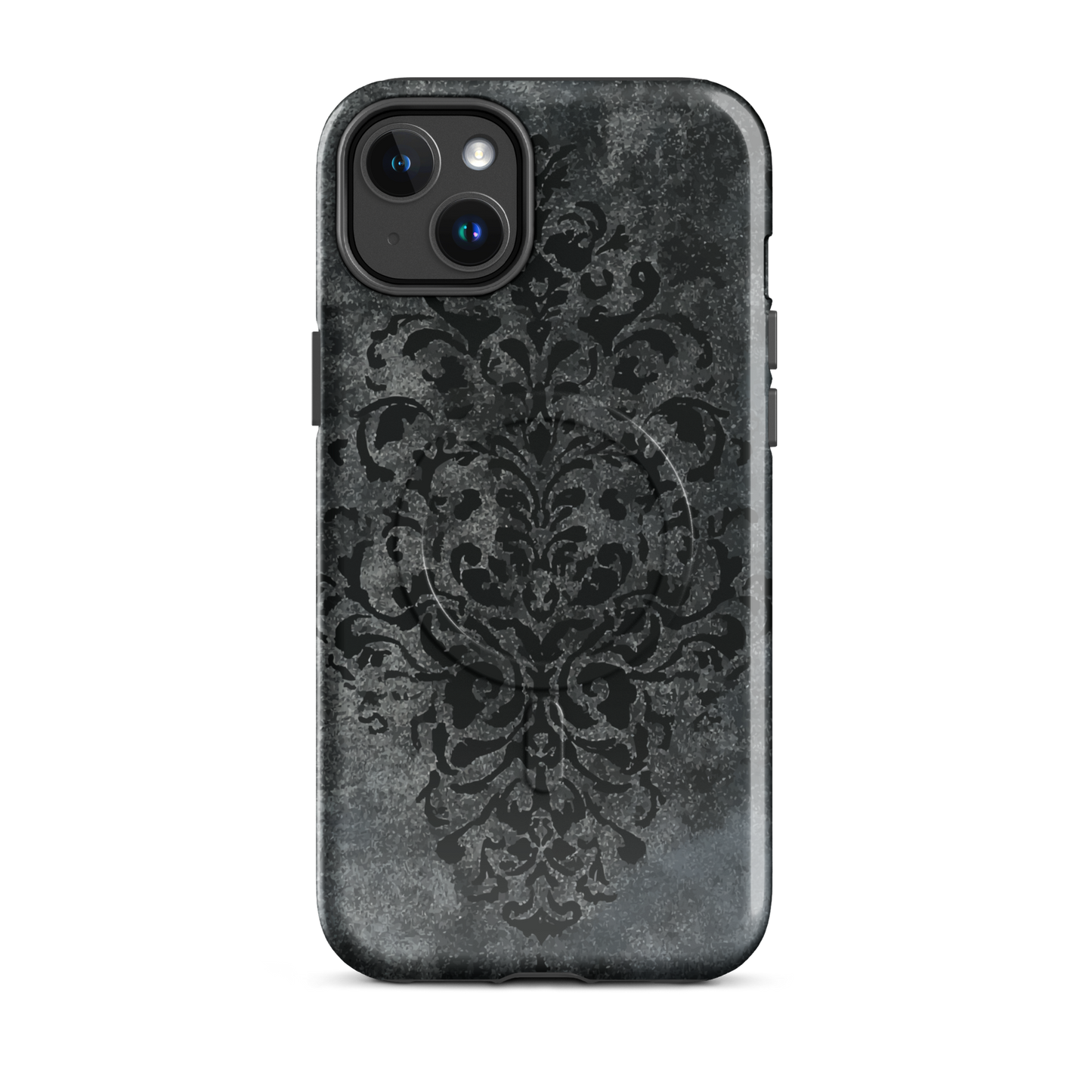 'Damask' iPhone 14 Plus MagSafe tough phone case - protective glossy case NZ Australia
