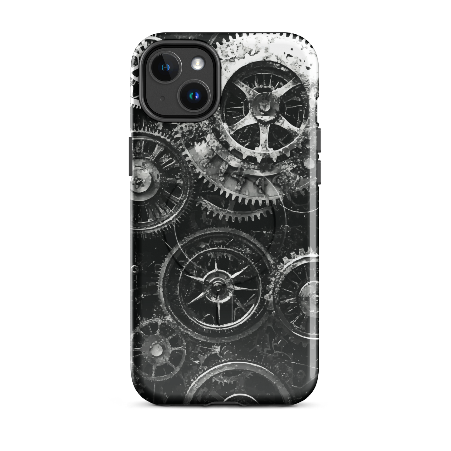 'Clockwork' iPhone 14 Plus MagSafe tough phone case - protective glossy case NZ Australia
