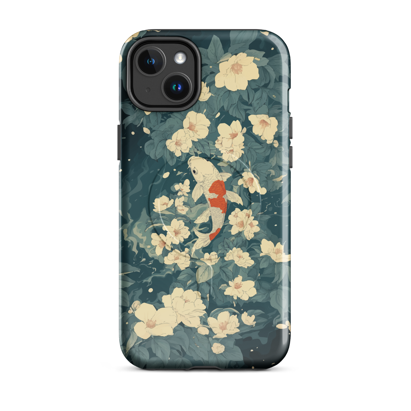 'Koi' iPhone 14 Plus MagSafe tough phone case - protective glossy case NZ Australia