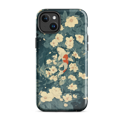 'Koi' iPhone 14 Plus MagSafe tough phone case - protective glossy case NZ Australia