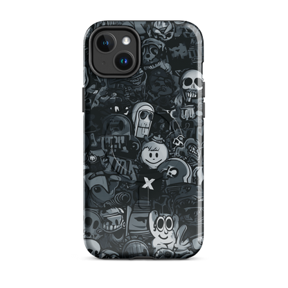 'Midnight Stickers' iPhone 14 Plus MagSafe tough phone case - protective glossy case NZ Australia