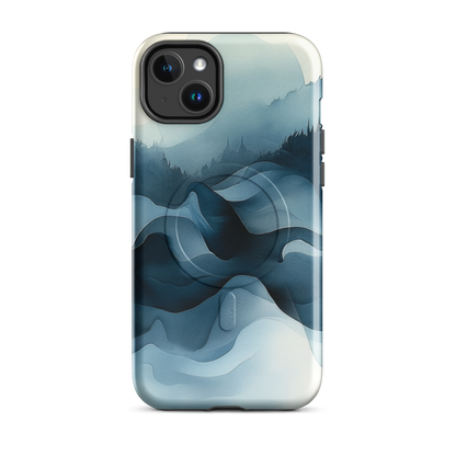 'Still Valleys' iPhone 14 Plus MagSafe tough phone case - protective glossy case NZ Australia