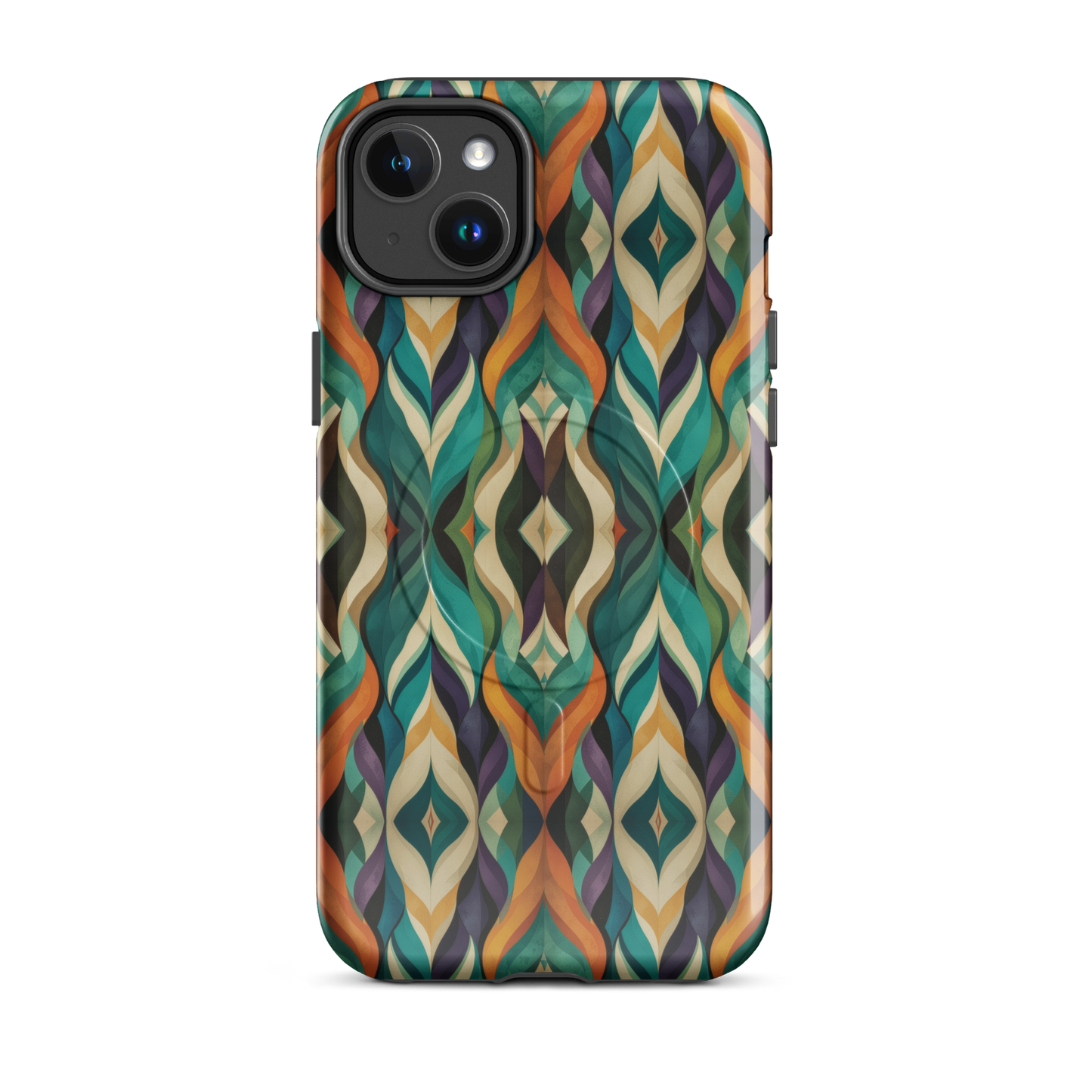 'Rhythm' iPhone 14 Plus MagSafe tough phone case - protective glossy case NZ Australia