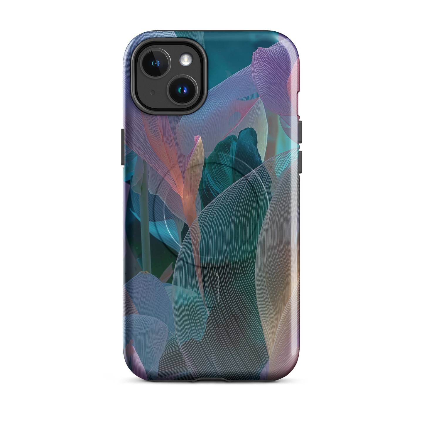 'Ethereal Blades' iPhone 14 Plus MagSafe tough phone case - protective glossy case NZ Australia