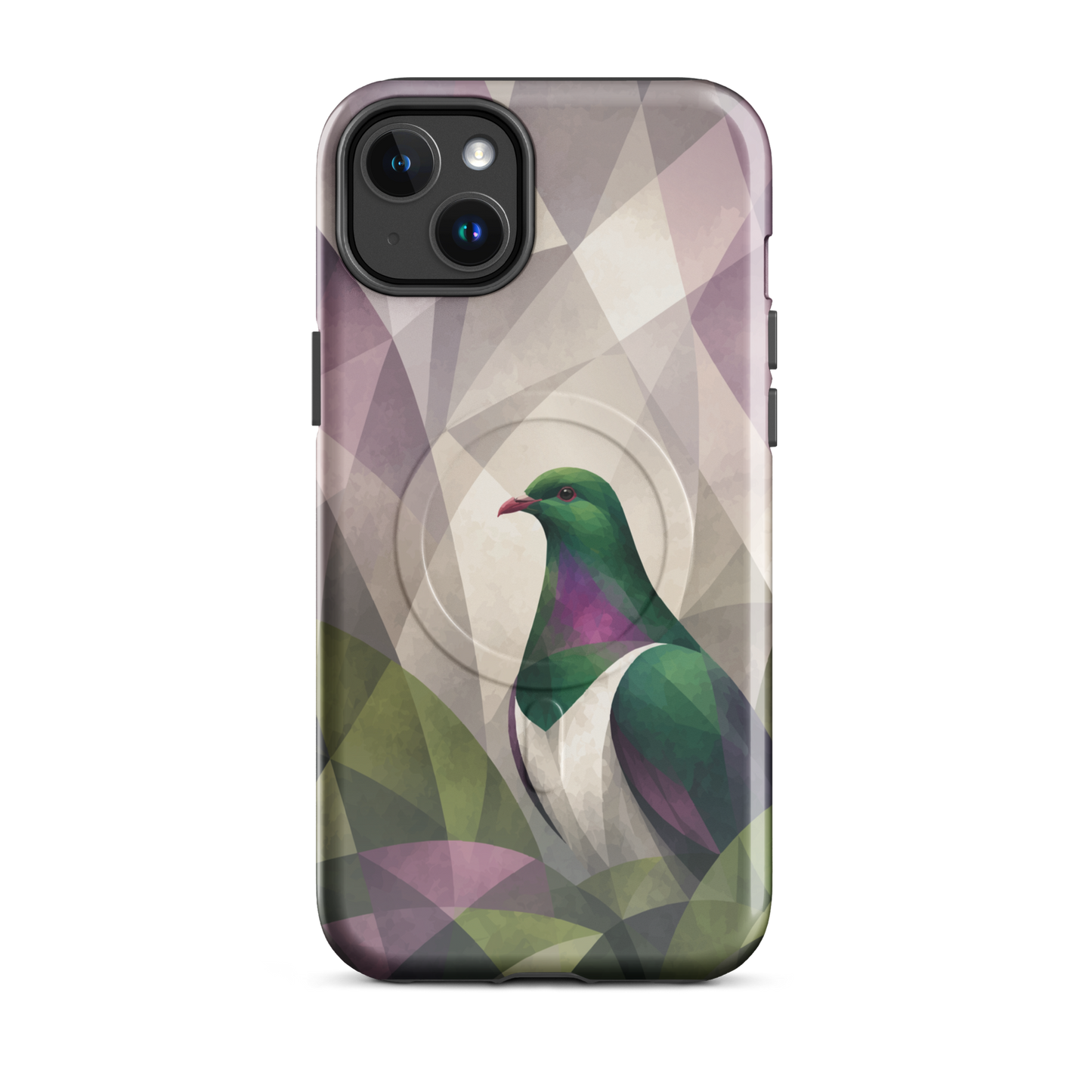 'Kereru' iPhone 14 Plus MagSafe tough phone case - protective glossy case NZ Australia