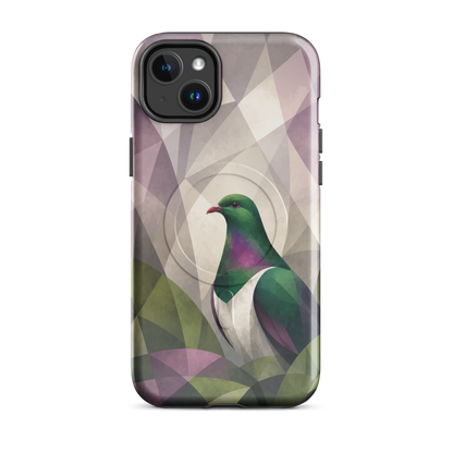'Kereru' iPhone 14 Plus MagSafe tough phone case - protective glossy case NZ Australia