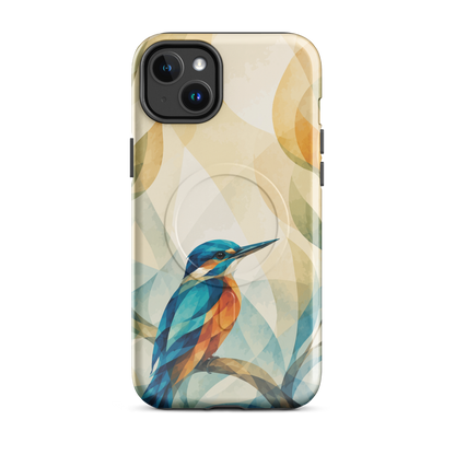 'Kotare' iPhone 14 Plus MagSafe tough phone case - protective glossy case NZ Australia