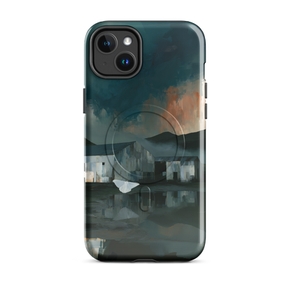 'Evening Flight' iPhone 14 Plus MagSafe phone case - protective glossy case NZ Australia