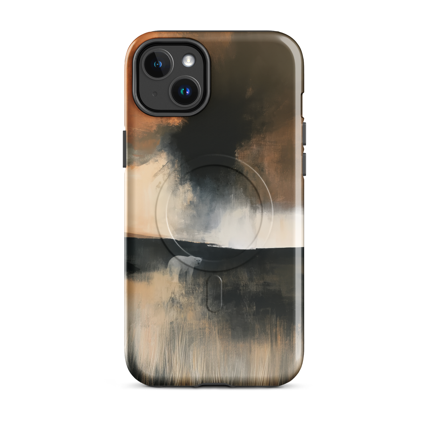 'Black Star' iPhone 14 Plus MagSafe phone case - protective glossy case NZ Australia