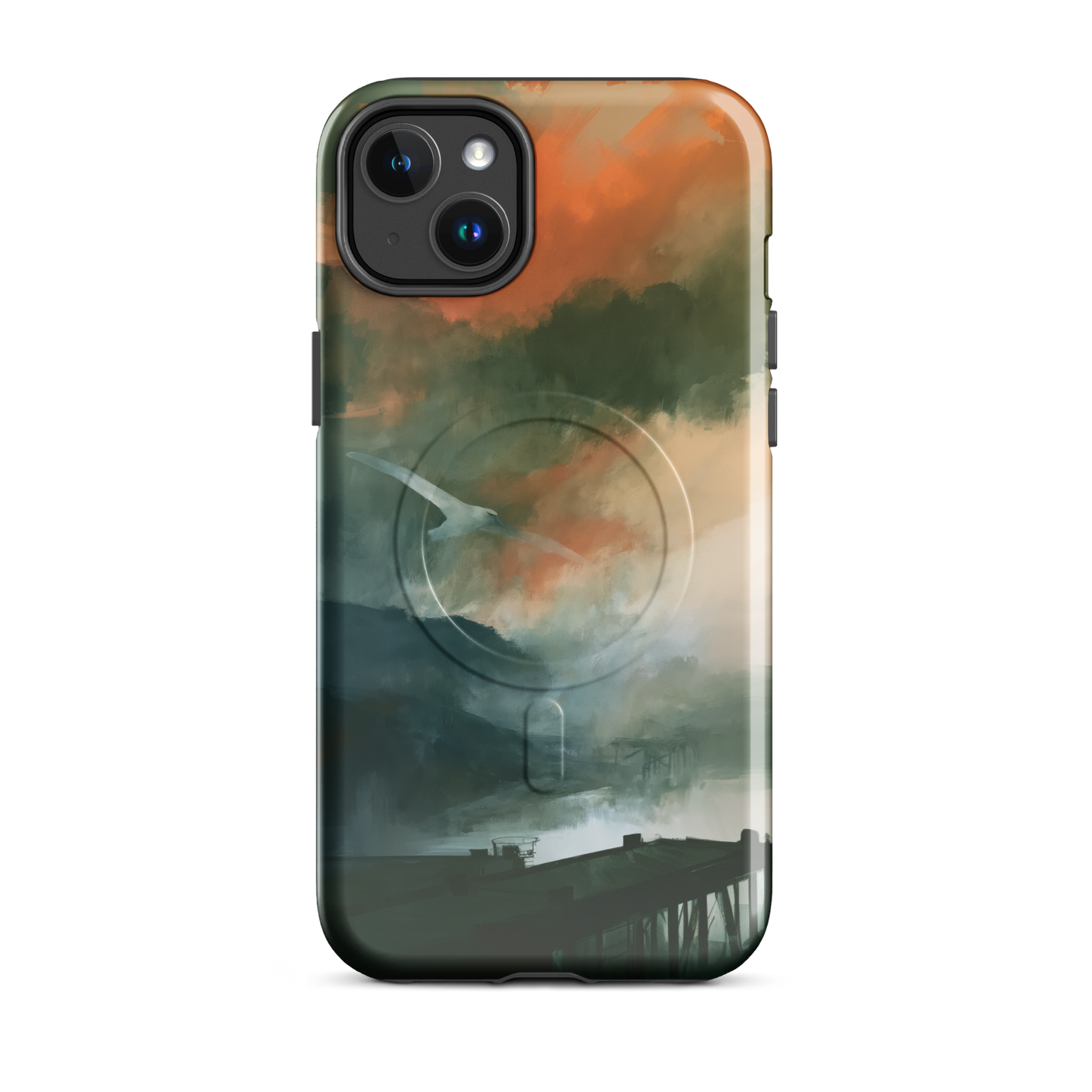 'Harbour' iPhone 14 Plus MagSafe phone case - protective glossy case NZ Australia