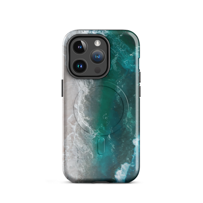 'Ocean View' iPhone 14 Pro MagSafe tough phone case - protective glossy case NZ Australia