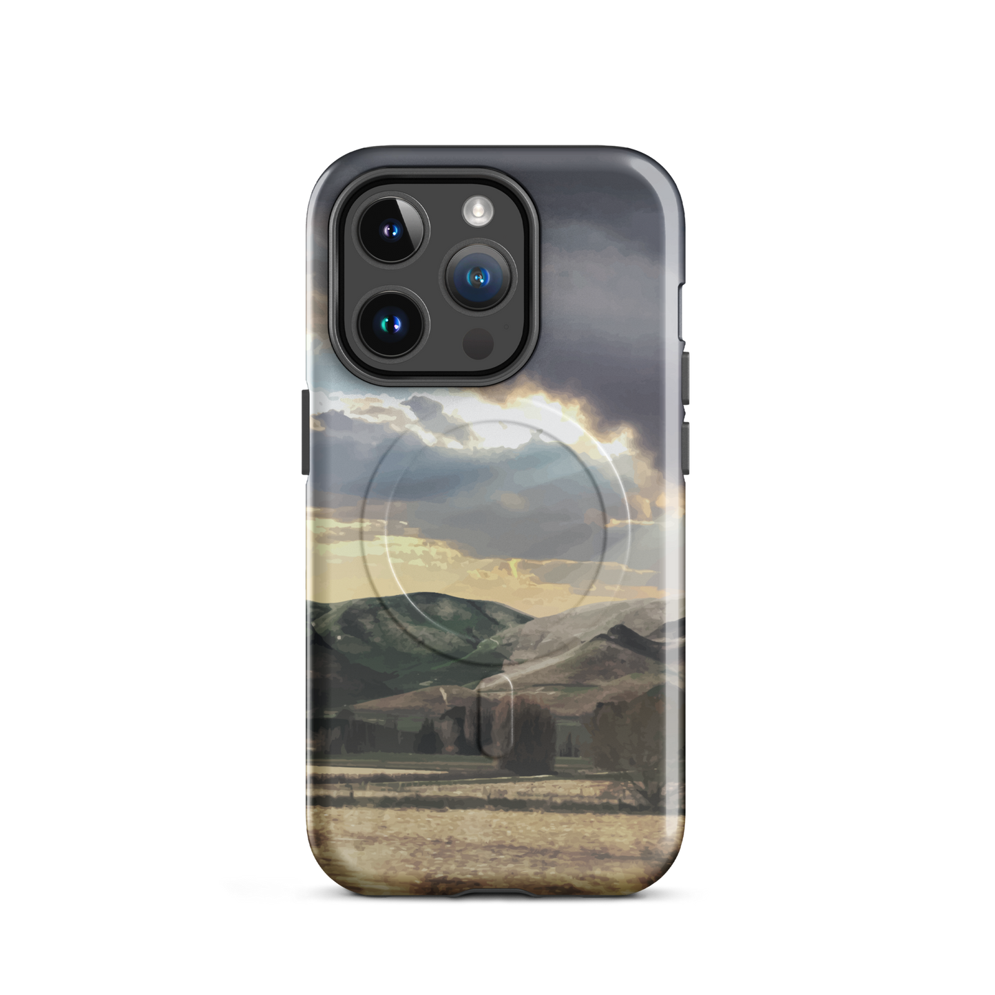 'Te Hauke' iPhone 14 Pro MagSafe tough phone case - protective glossy case NZ Australia