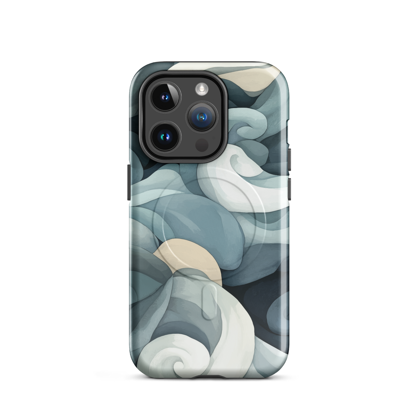 'Ebb and Flow' iPhone 14 Pro MagSafe tough phone case - protective glossy case NZ Australia