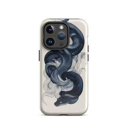 'Midnight Python' iPhone 14 Pro MagSafe tough phone case - protective glossy case NZ Australia