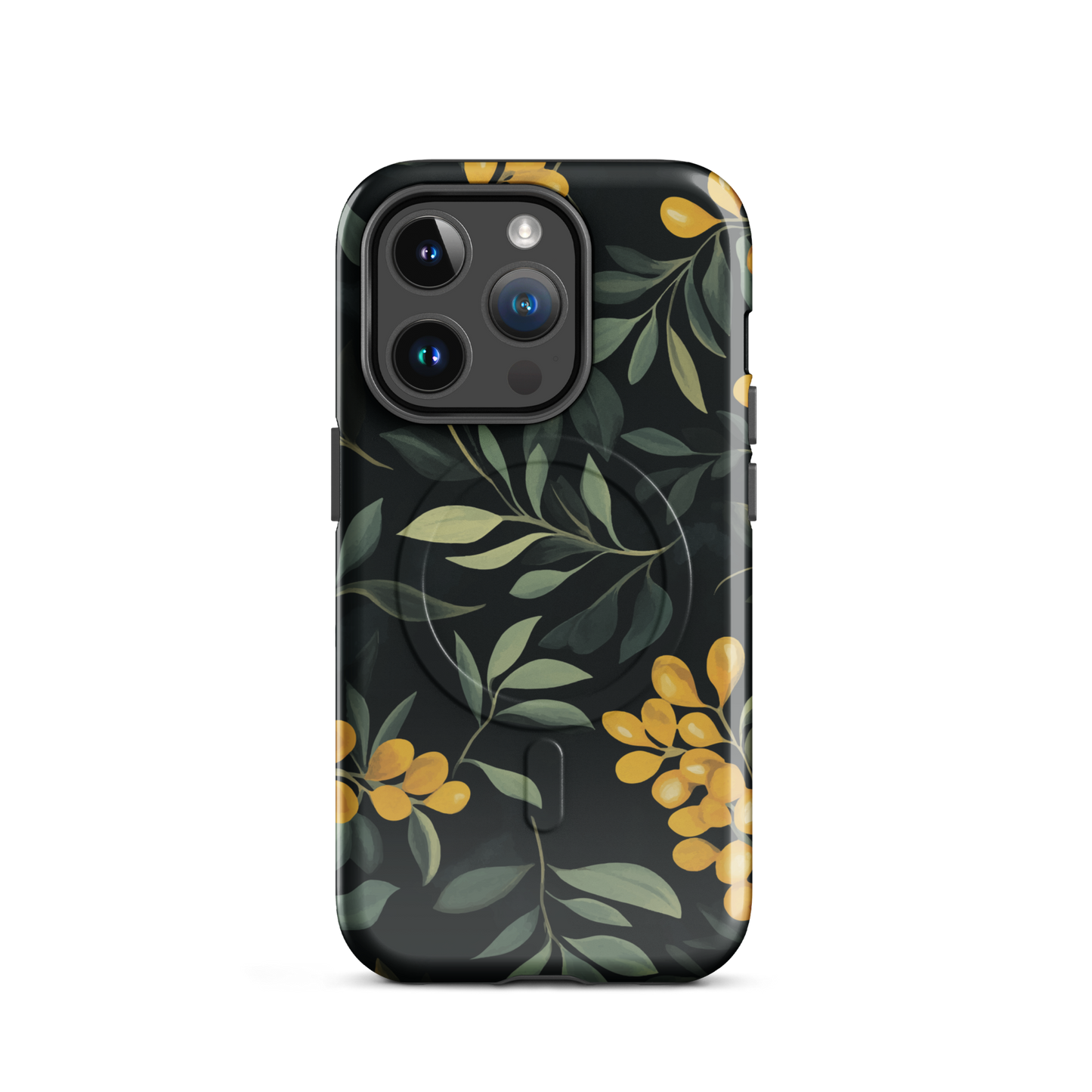 'NZ Kowhai' iPhone 14 Pro MagSafe tough phone case - protective glossy case NZ Australia