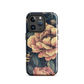 'Vintage Pink Roses' iPhone 14 Pro MagSafe tough phone case - protective glossy case NZ Australia