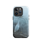 'White Heron in the Mist' iPhone 14 Pro MagSafe tough phone case - protective glossy case NZ Australia