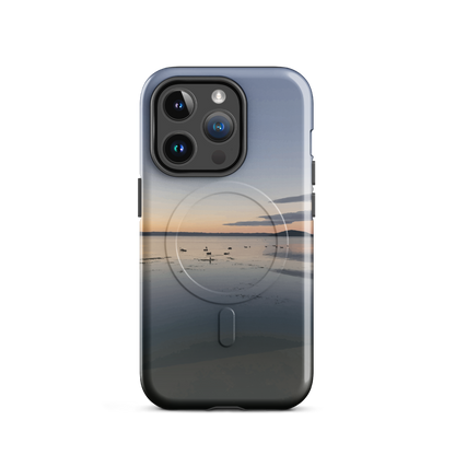 'Whispers on the Lake' iPhone 14 Pro MagSafe tough phone case - protective glossy case NZ Australia
