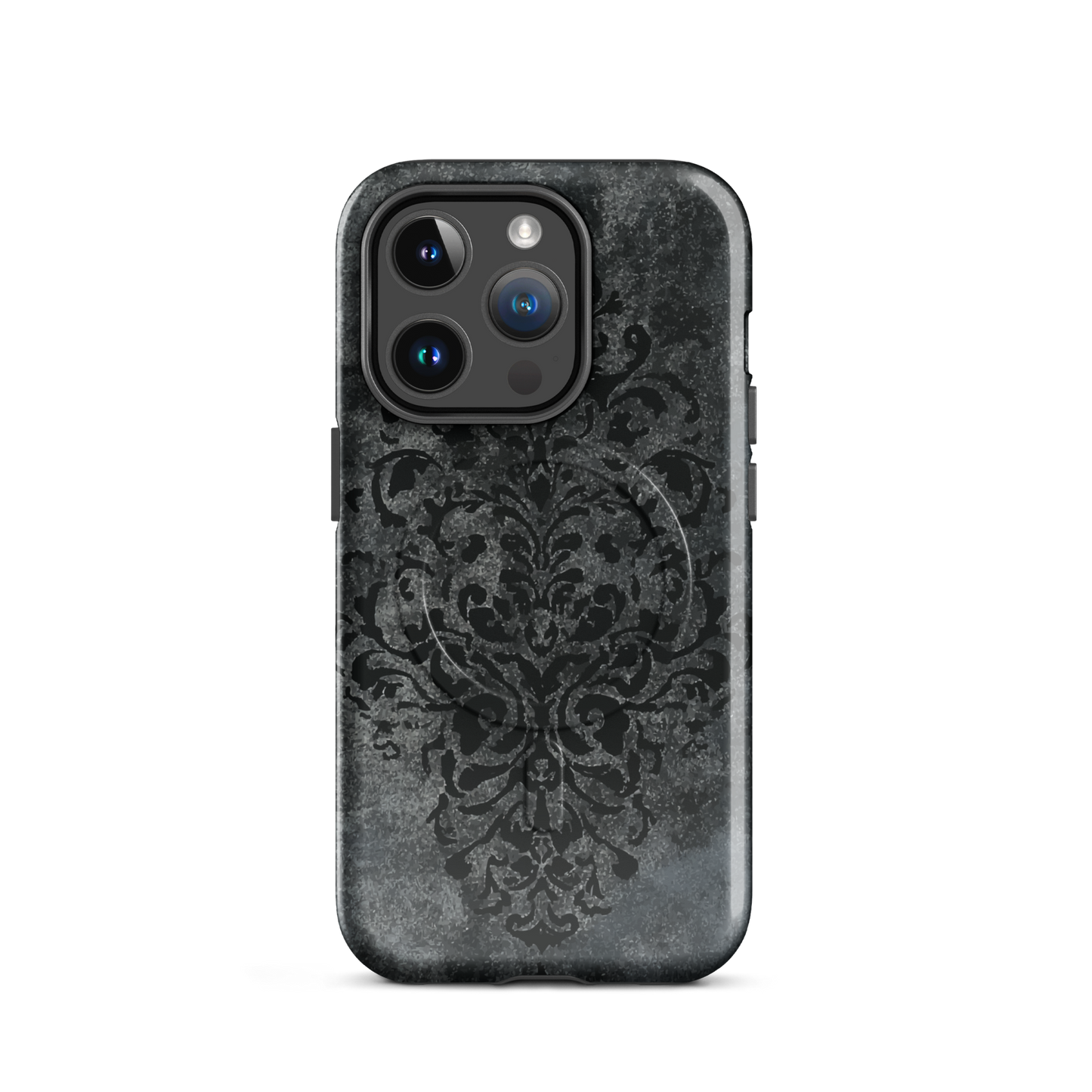 'Damask' iPhone 14 Pro MagSafe tough phone case - protective glossy case NZ Australia